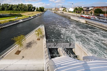 Sluiscomplex in de Leie, Harelbeke