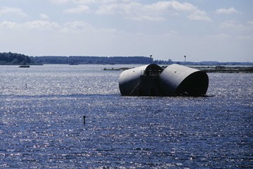 Balgstuw, opblaasbare waterkering Ramspol, Kampen