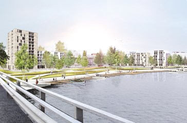 Lakeside balcony