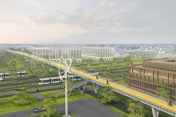 Fietsbrug over de A201, Brussel