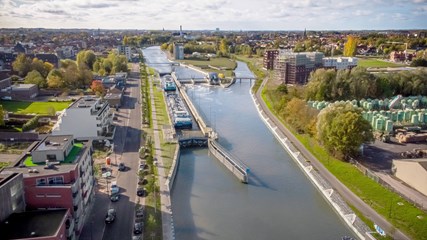 Sluiscomplex in de Leie, Harelbeke