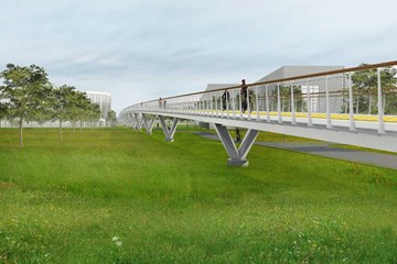 Fietsbrug over de A201, Brussel